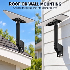 14 Inch Starlink Gen 3 Wall and Roof Mount, 360° Rotating Metal Short Pole Bracket for Standard Dish