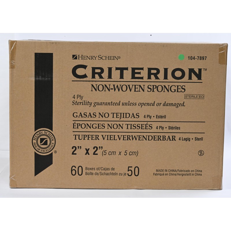 Henry Schein Rayon/Polyester Blend Non-Woven Sponges, 2 in x 2