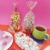 Jagrove Valentine Cellophane Treat Bags with Gold Twist Ties 100