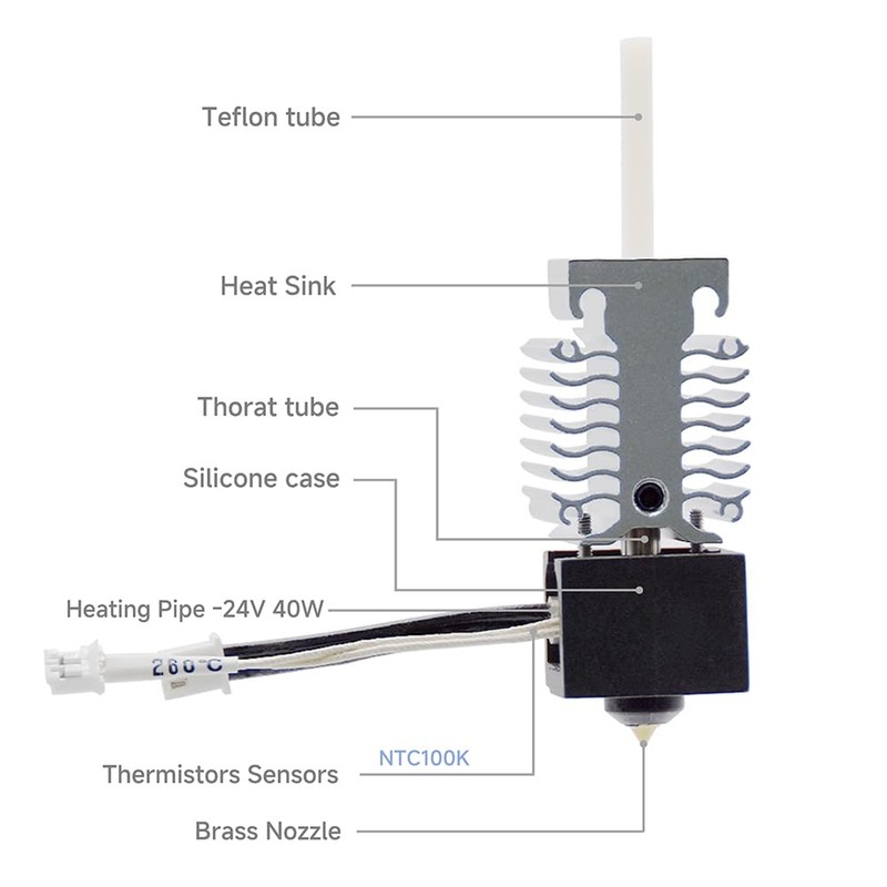 Generic Elves Ender 3 V3 SE Hotend Kit, 260℃ High