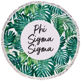 Sorority Shop Phi Sigma Sigma - Palm Leaf - Fringe Towel - Blanket