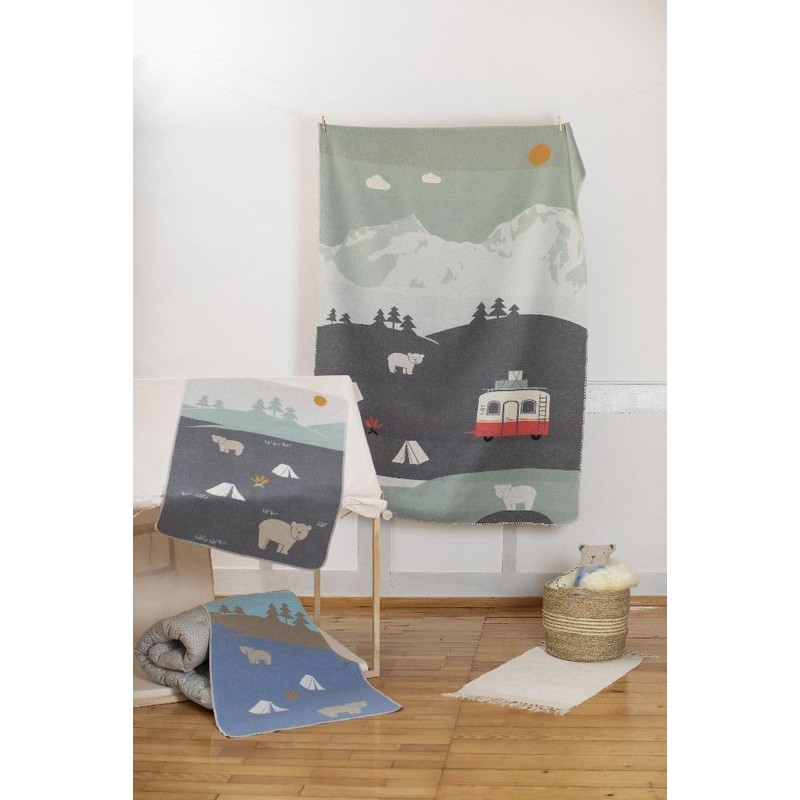 David Fussenegger Juwel Children's Camping Blanket, Grey, 200 x 140