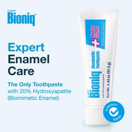 Bioniq Moist Gum Toothpaste with 20% Hydroxyapatite, Fluoride Free Toothpaste, Hydroxyapatite Clinically Tested, Expert Enamel Care with Mint Flavor I 3.44 oz 1 Pack