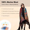 DANA XU 100% Merino Wool Extra Large Pashmina Blanket Travel