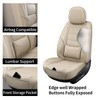 hoozoom Leather Front Car Seat Covers Breathable Seat Covers Waterproof