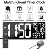 Xflyee 18 Inch Oversized Digital Wall Clock with Remote Control,