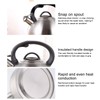 3L Stainless Steel Whistling Kettle with Insulated Handle, Quick Boiling
