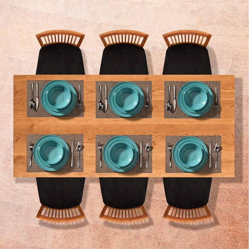 TP 18-Piece Dinnerware Set, Melamine Dishes Set with Bowls and