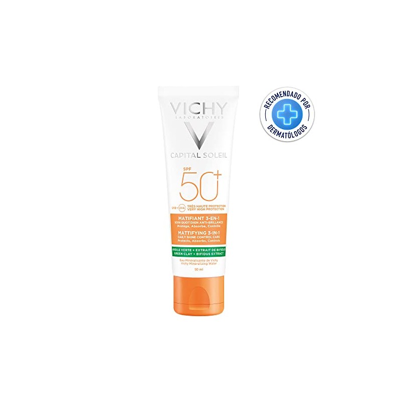 Vichy Protector Solar Anti Brillo Capital Soleil Matificante 3en1 Fps