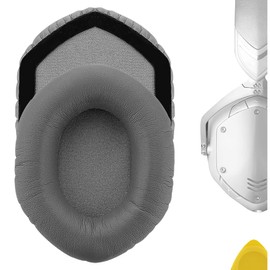 Geekria QuickFit Replacement Ear Pads for V-Moda Crossfade Wireless, M-100, LP, LP2, Crossfade 2, Crossfade 3 Headphones Ear Cushions, Headset Earpads, Ear Cups Cover Repair Parts (Grey)