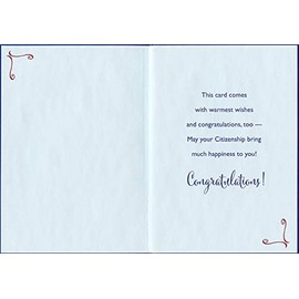 Designer Greetings American Flag US Citizenship Congratulations Card