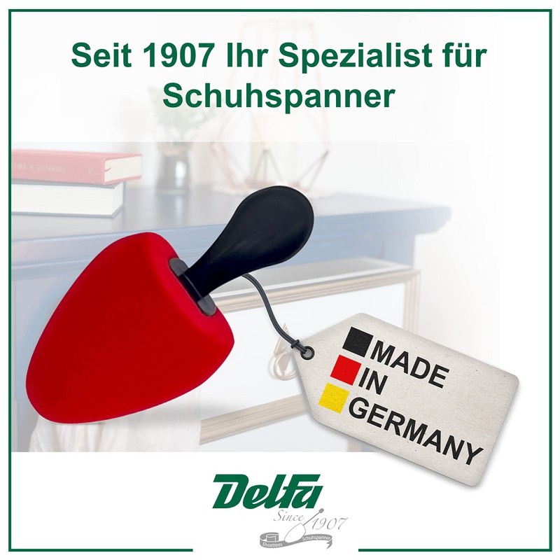 DELFA Samty Schuhspanner Schuhformer Schuhstrecker aus Schaumstoff mit Viskoseflock für