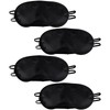 SimautHawk 4 Pcs Black Eye Mask, Blindfold,Eye Masks for Sleep,