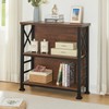HOMBAZAAR 4-Tier Small Bookshelf, 35.4 Inch Short Book Shelf with