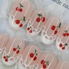 Princess Cherry Handmade Nail Tips - Stiletto L / 프린세스