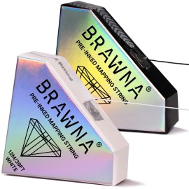 BRAWNA Black and White Mapping Thread - Microblading Supplies - PMU Kit - 2 Pck