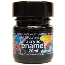 Polyvine 729870011137 Acrylic Enamel BLACK 20ML