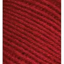 M Fabrics 100% Acrylic Wool Red Baby Soft Wool Ball Hand Knitting Wool/Art Craft Soft Fingering Crochet Hook Yarn, Needle Knitting Yarn Thread Dyed (Red) (Red, 6)