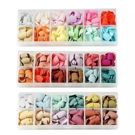 Mariceller 네일아트 말랑 솔리드 컬러믹스 매트 네일팁 288p 3종 마리셀러 [컬러믹스매트팁25-288] Nail Art Soft Solid Color Mix Matte Nail Tips 288p 3 Types Mariceller [Color Mix Matte Tip 25-288]