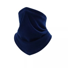Unbranded Winter Fleece Neck Gaiter Ski Tube Scarf for Cold Weather Neck Warmer Face Cover - Blue, 36*30cm -with drawstring