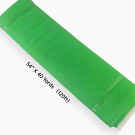 Phantomon 54" by 40 Yards (120 ft) Fabric Tulle Bolt for Wedding, Decoration, DIY Project, Gift Ribbon, Tutu Skirt Sewing Crafting, Chair Sash Bow (Green)