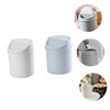 Operitacx 2pcs Mini Desktop Trash Bins with Lid Stylish Rubbish