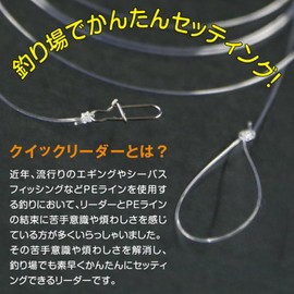 DUEL(デュエル) フロロライン 2.5号 クイックリーダー 2.5号 スナップ付き クリアー H2534