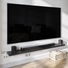 BAMEOS Floating Shelves, 31W x 8D Black Wall Mounted Wooden
