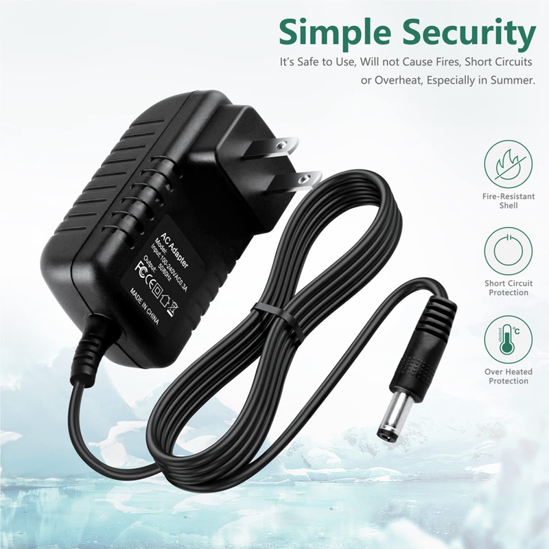 SLLEA 8V DC Adapter Replacement for Hurricane SpinScrubber Spin Scrubber