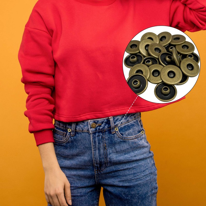 Trimming Shop Denim Rivets Jeans Decorative Brass Hat Studs Replacement