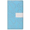 2025 Stylish Blue Glitter Flower Design Slimline Soft Cover Diary