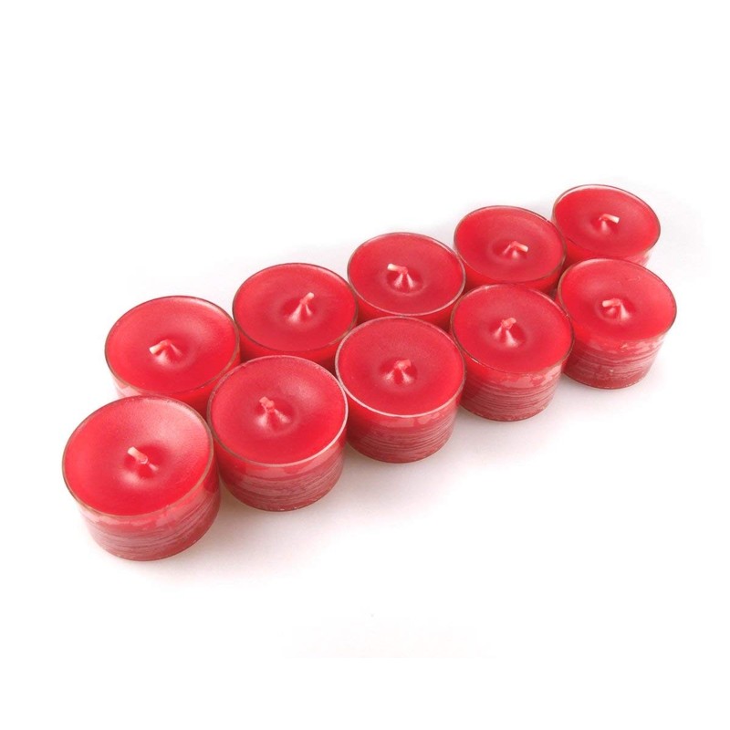 10 Original Danish 8 Hours Tea Lights Unscented in Acrylic