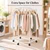 360° Rotating Clothes Rack for Bedroom Storage – Floor-Standing Iron