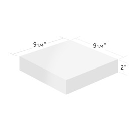 WELLAND 9 1/4 inch White Mission Floating Shelves for Wall, Bathroom Wall Mount Shelves, Wood Modern Display Shelves, Book Shelves,for Bedroom,Living Room and Kitchen