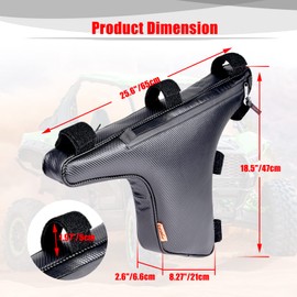 Goldfire Side Cage Tool Organizer Bags Stock Black Triangle Truss Storage Gear Bag Accessories Compatible With Kawasaki Teryx KRX 1000 2020 2021 2022 2023 (2 Pack Green Piping)