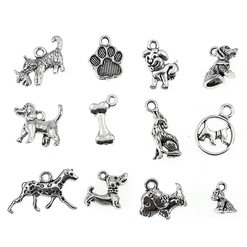 Kinteshun Assorted Dogs Pet Charm Pendant for DIY Jewelry Making