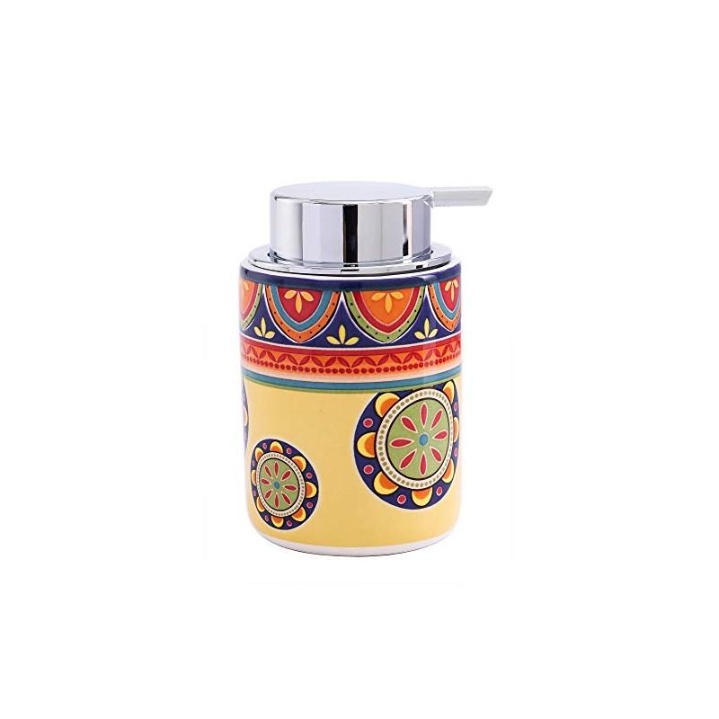 Bico Tunisian Ceramic 12oz Soap Dispenser with Removable Pump, Ideal