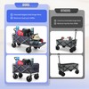 Rengue Collapsible Wagon Carts with Table Foldable,300Lbs Capacity 43" Extra
