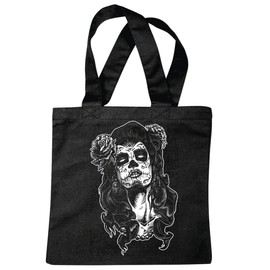Bag Shoulder Bag Gothic Biker Shirt Biker Fashion Lifestyle Chopper Biker Shirt Motorcycle Chopper Gothic Motorcycle Skull Motorcycle Club Bike Route 66 Shopping Bag School Bag Gym Bag in Black, black