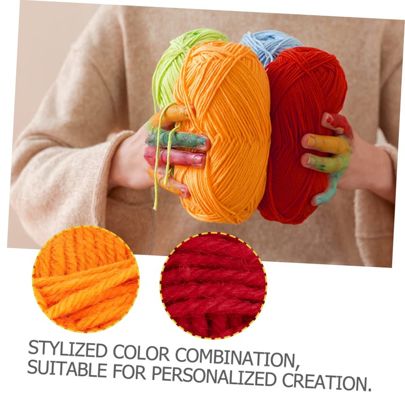 KONTONTY 12Pcs Handmade DIY Knitting Woolen Yarn Soft Durable Craft