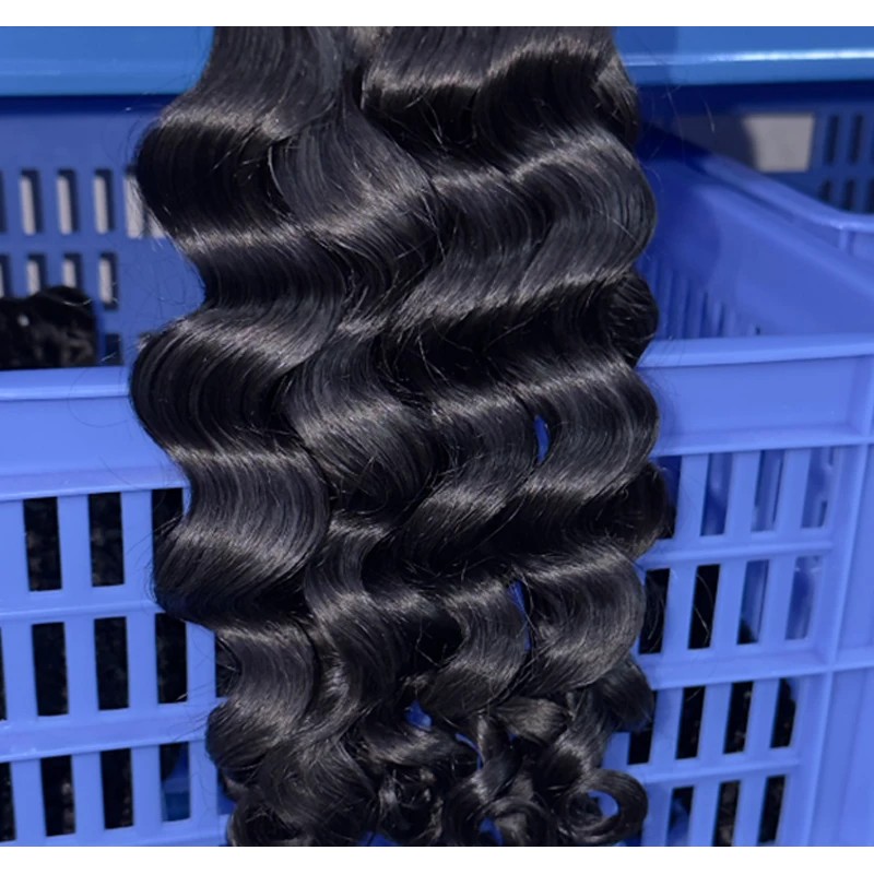 Raw Vietnamese Cambodian Wavy Natural Wave Curls 100% Unprocessed Human