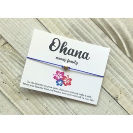 Ohana wish bracelet Ohana means family cord wish bracelet