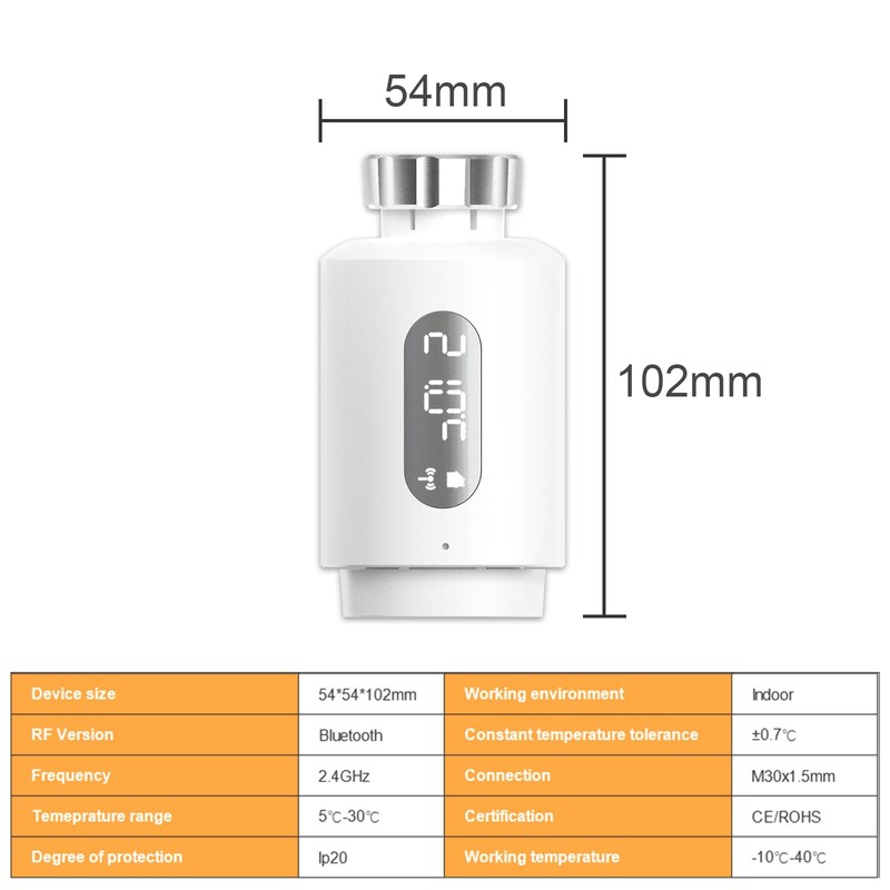 Smart Radiator Thermostat with App WLAN ANTELA Digital Display to