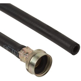 Eastman 60309, Black Rubber Washing Machine Drain Hose, 12 Ft Length, Feet, Sq