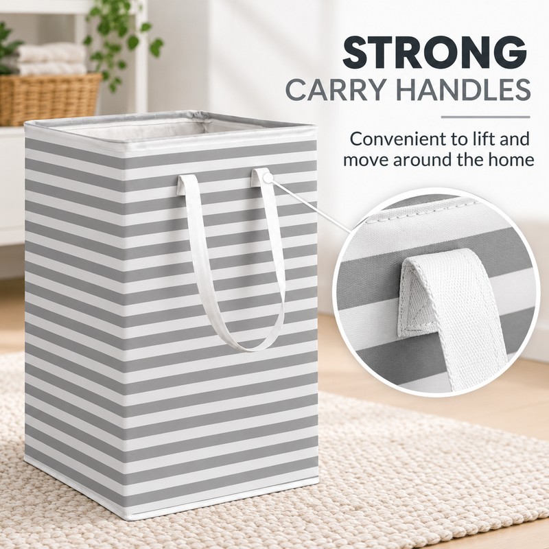 75L Foldable Laundry Basket for Clothes & Household Storage –