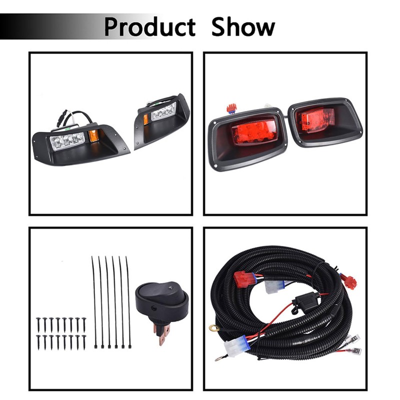waltyotur Adjustable Light Kit Headlights and Taillights 12V Replacement for