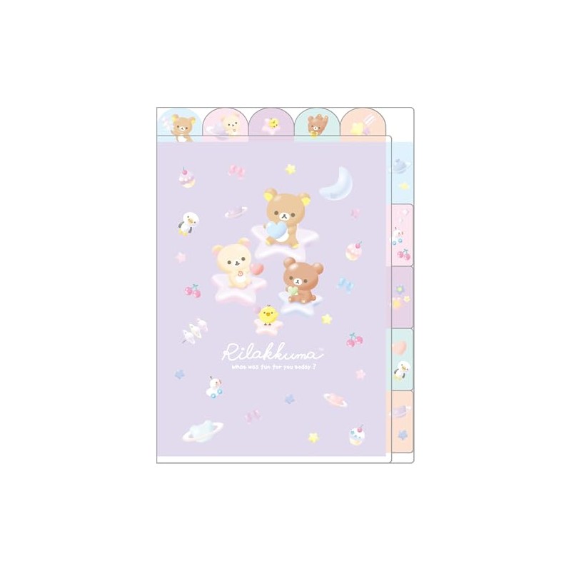 FA15502 Rilakkuma Vertical and Horizontal Index Holder (5 Pockets)