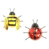 Metal Bee and Ladybird Wall Art for Garden Ornaments Decoration