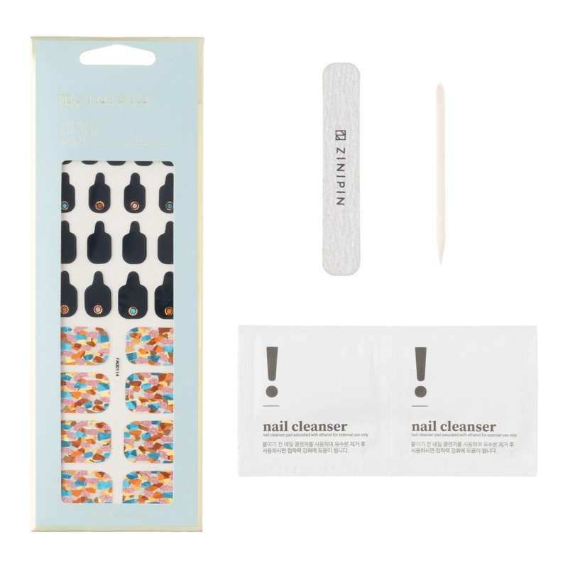 ZINIPIN FA00114 Foot Nail Sticker, Rainbow, Stained Glass