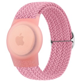 Airtag Kids Wristbands with Elastic Braided Strap, GPS Tracker Holder Protector, Lightweight, Breathable, Anti-Lost Airtag Wristbands for Kids and Toddlers